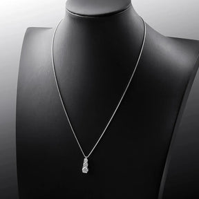 Colar em Prata 925 Três Pedras Moissanite