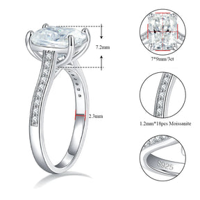Anel Solitário Monet Moissanite Deluxe 3CT