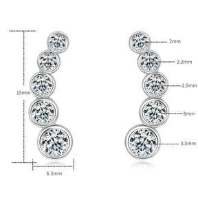 Brinco Éclisse Cravejado Moissanite Deluxe