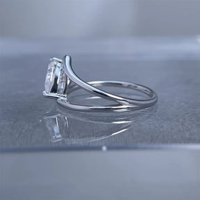 Anel Solitário Avalon Moissanite Deluxe Gota