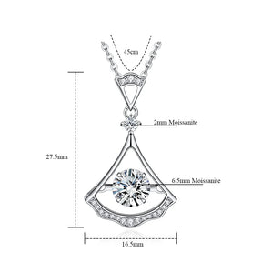 Colar Elyndra com Moissanite Central 1Ct