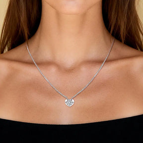 Colar Coração Prata 925 Moissanite Deluxe 1CT