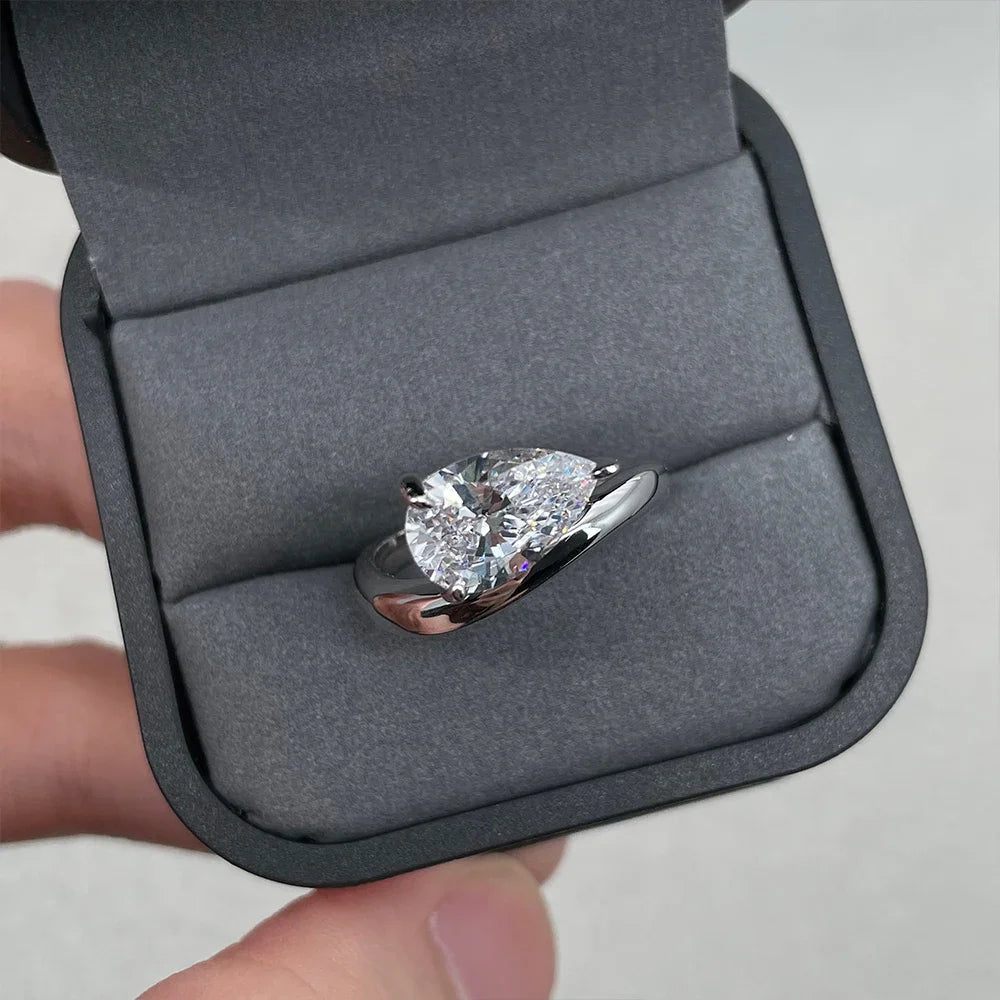 Anel Virel Moissanite Deluxe Gota 3Ct