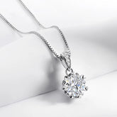 Colar Belle com Pedra Moissanite 1Ct ou 2Ct - Ollys Design