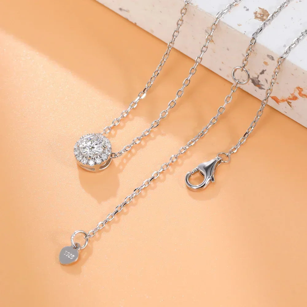 Colar Aurem Prata 925 Moissanite Deluxe