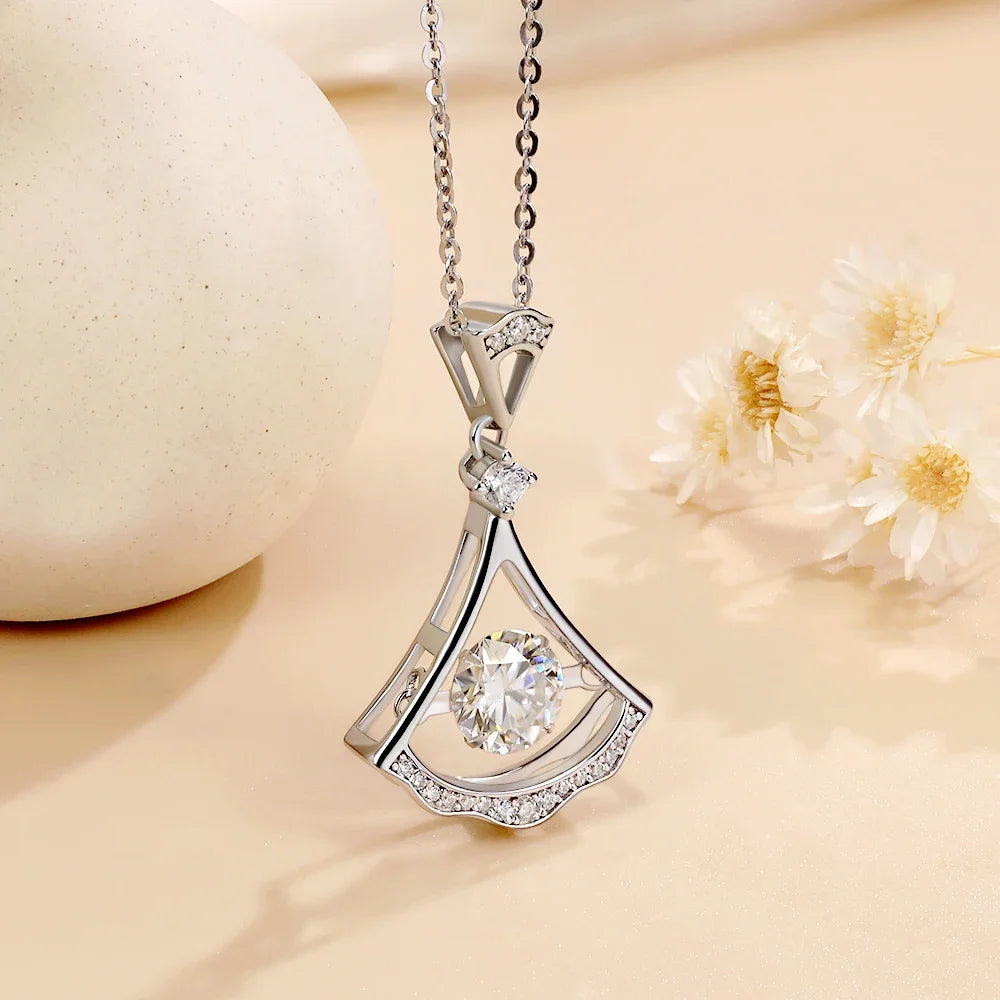 Colar Elyndra com Moissanite Central 1Ct