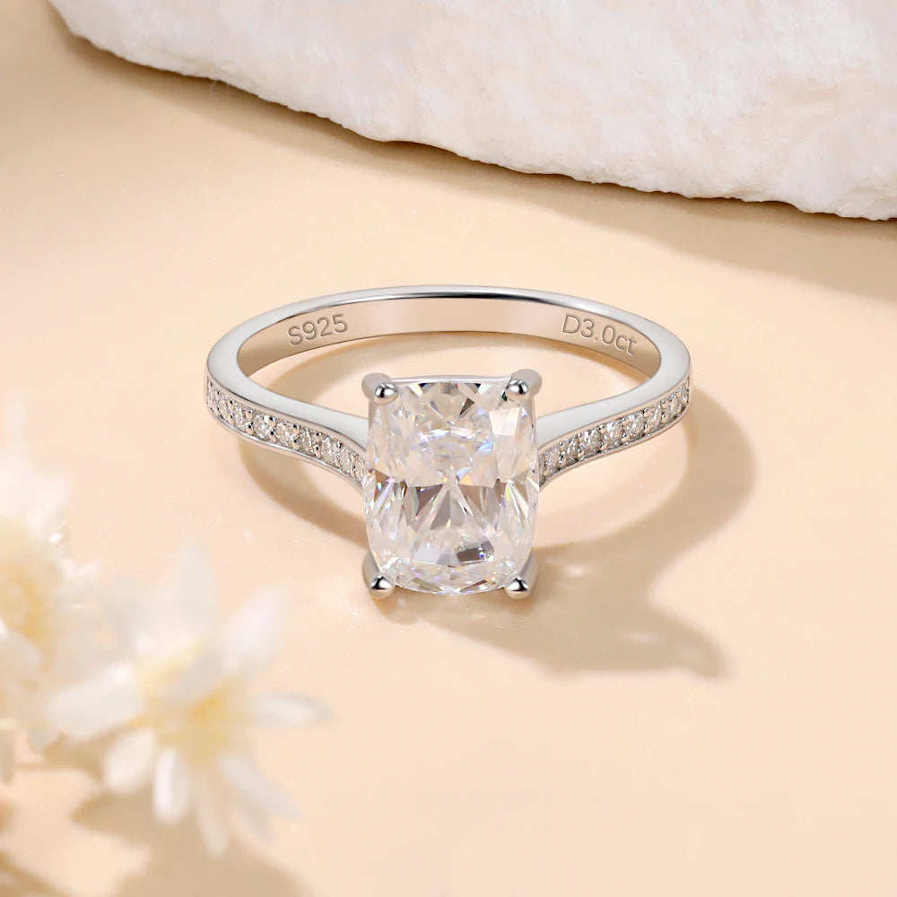 Anel Solitário Monet Moissanite Deluxe 3CT