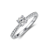 Anel Solitário New Love com Moissanite Central 0,5ct (Quilate)