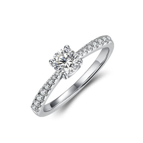Anel Solitário New Love com Moissanite Central 0,5ct (Quilate)