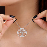 Colar Árvore da Vida Cravejado com Moissanite