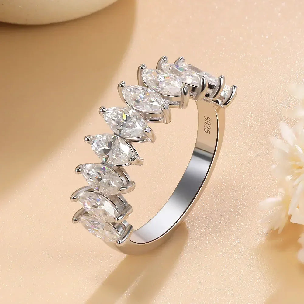 Anel Nivelle Prata 925 Moissanite Deluxe