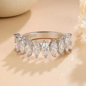 Anel Nivelle Prata 925 Moissanite Deluxe