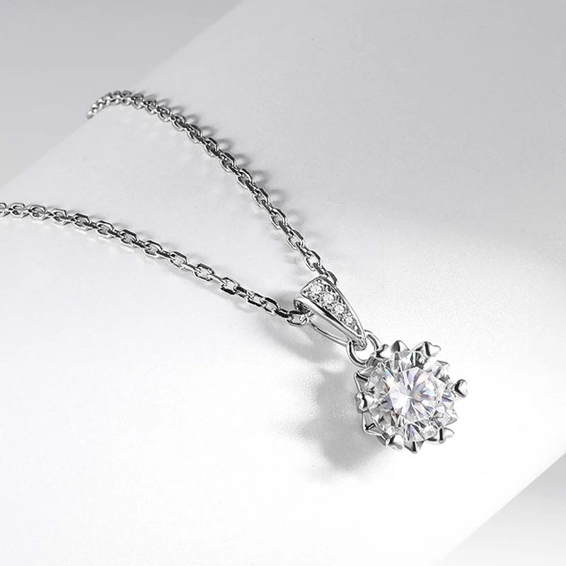 Colar Belle com Pedra Moissanite 1Ct ou 2Ct - Ollys Design