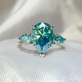 Anel Oceane Moissanite Deluxe Gota 5CT