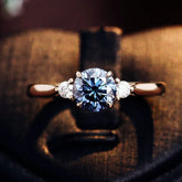 Anel de Noivado Cinderela em Ouro 10K com Moissanite 1Ct - Ollys Design