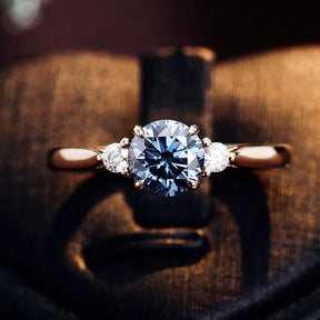 Anel de Noivado Cinderela em Ouro 10K com Moissanite 1Ct - Ollys Design