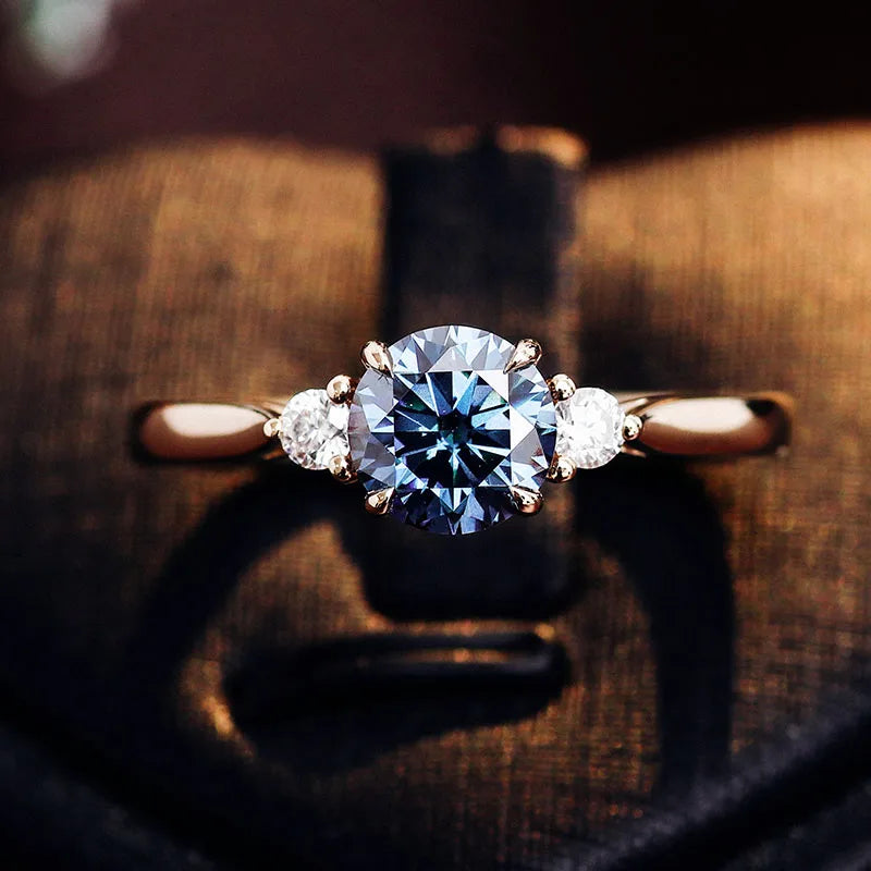Anel de Noivado Cinderela em Ouro 10K com Moissanite 1Ct - Ollys Design