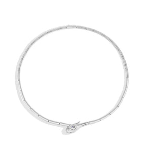 Colar Serpente Banhado a Ouro 18k com Pedra Moissanite - Ollys Design