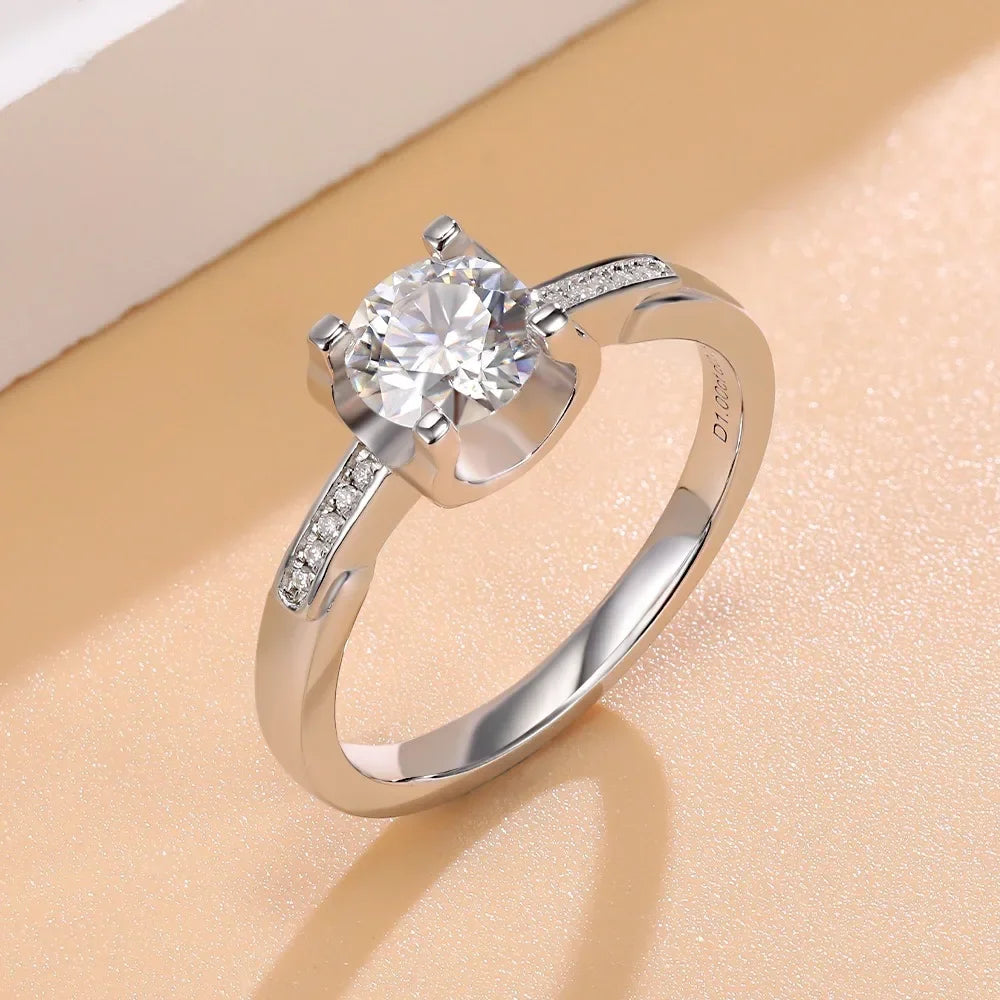 Anel Altis Prata 925 Moissanite Deluxe