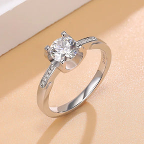 Anel Altis Prata 925 Moissanite Deluxe