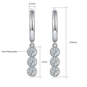 Brinco Carisma Prata 925 Moissanite Deluxe