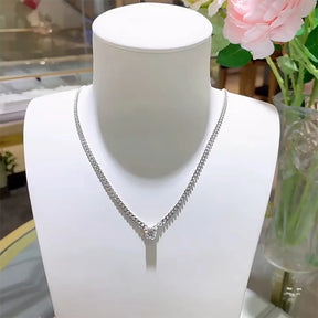 Colar Ellos Prata 925 com Moissanite