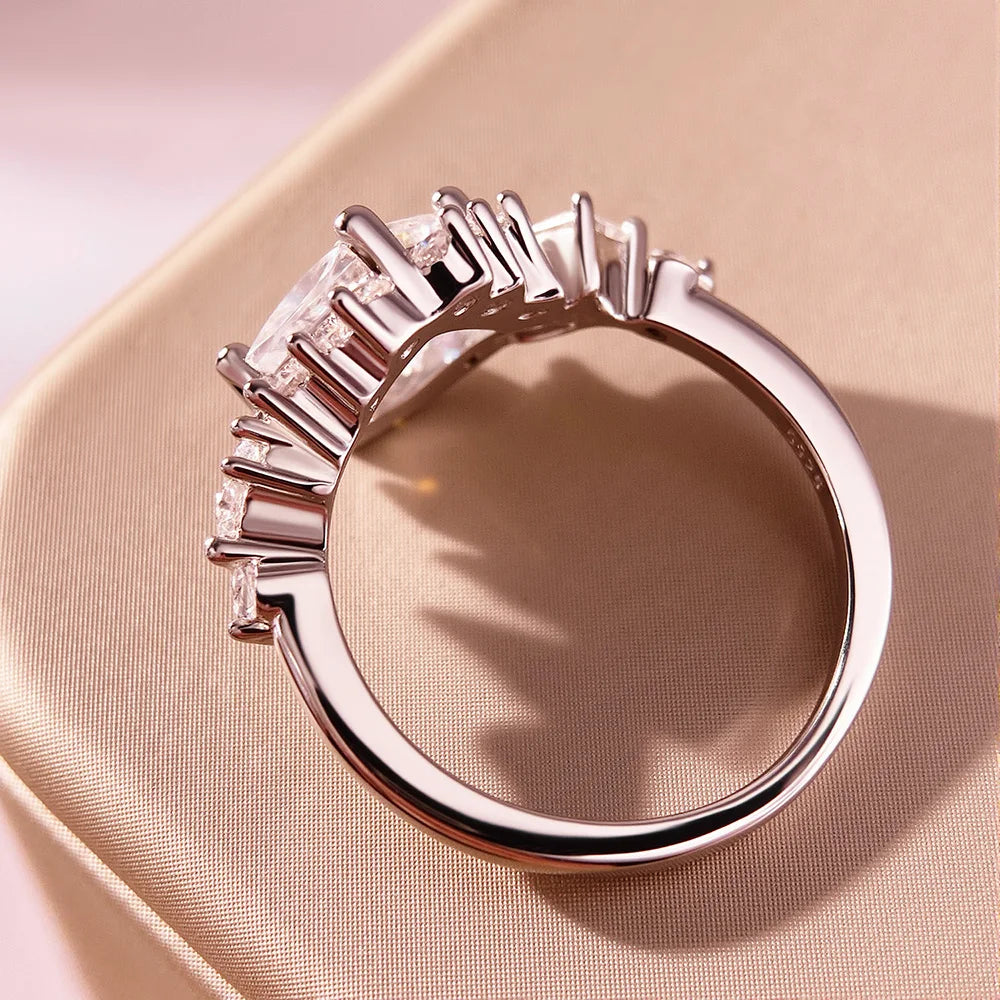 Anel Altesse Cravejado Moissanite Deluxe