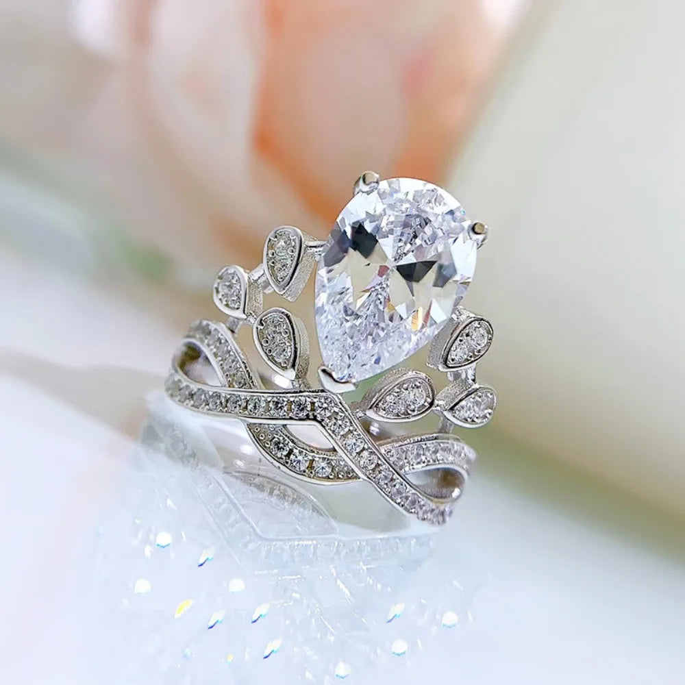 Anel Imperiale com Moissanite Gota 5Ct