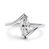Anel Solitário Moissanite Deluxe Marquise Cut 1CT