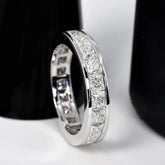 Anel Souveraine Cravejado Moissanite Deluxe Lab Grown