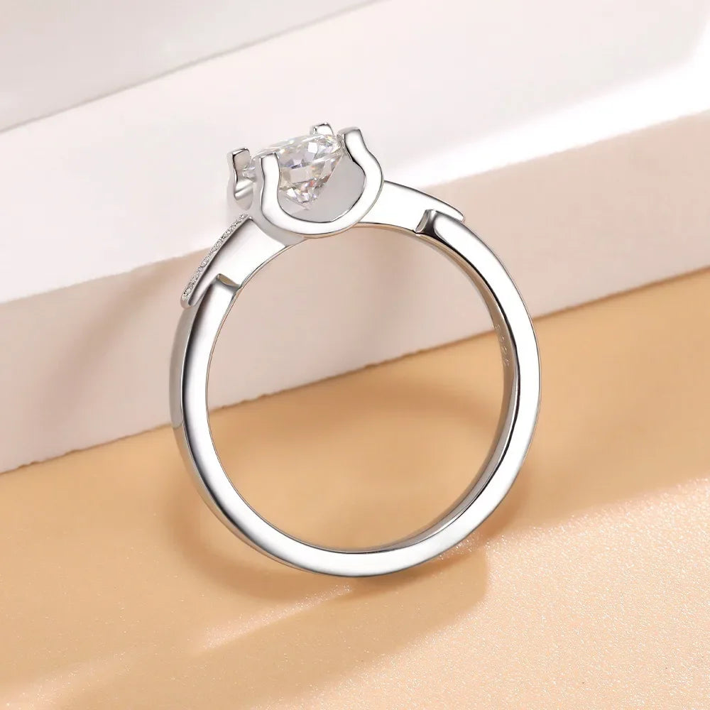 Anel Altis Prata 925 Moissanite Deluxe