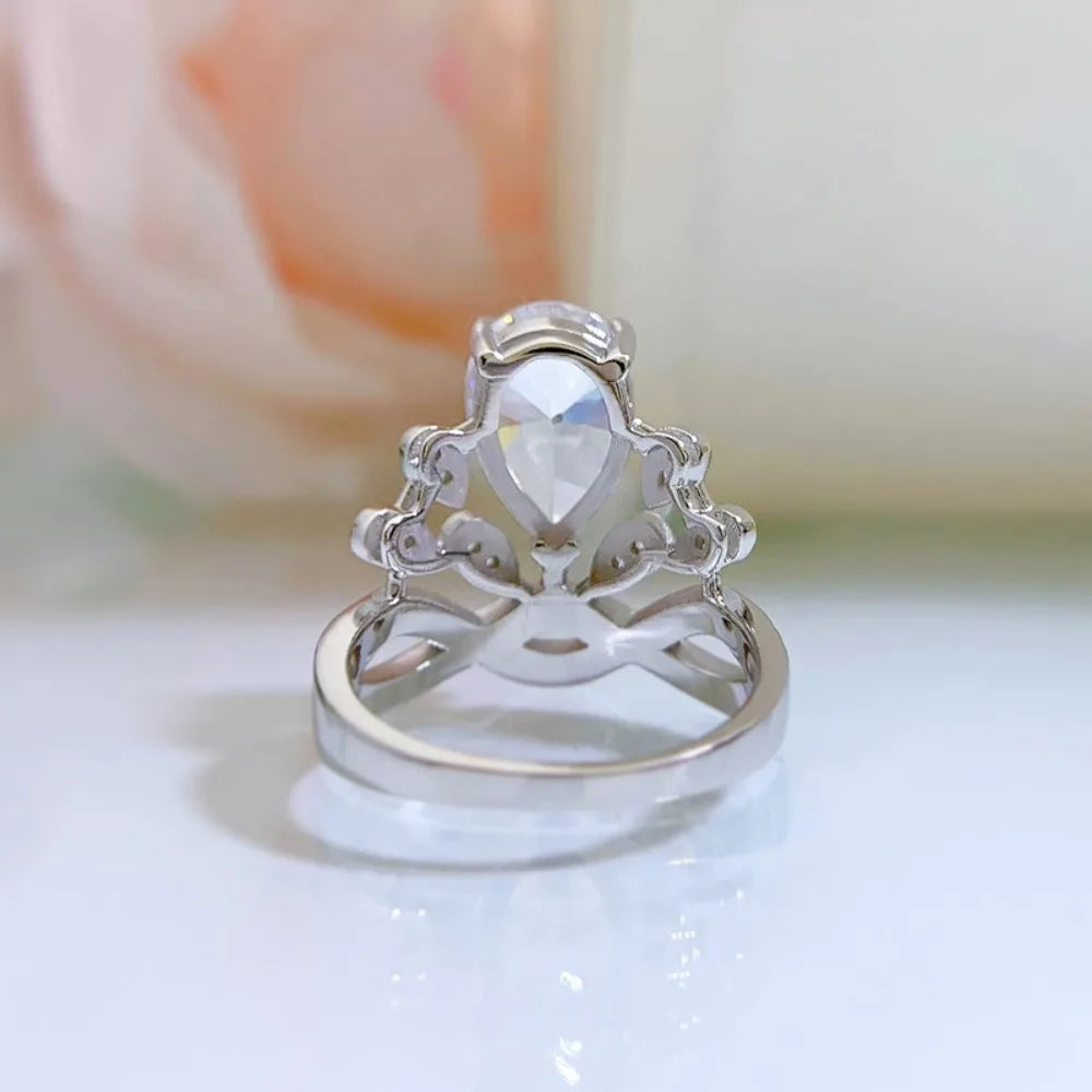 Anel Imperiale com Moissanite Gota 5Ct
