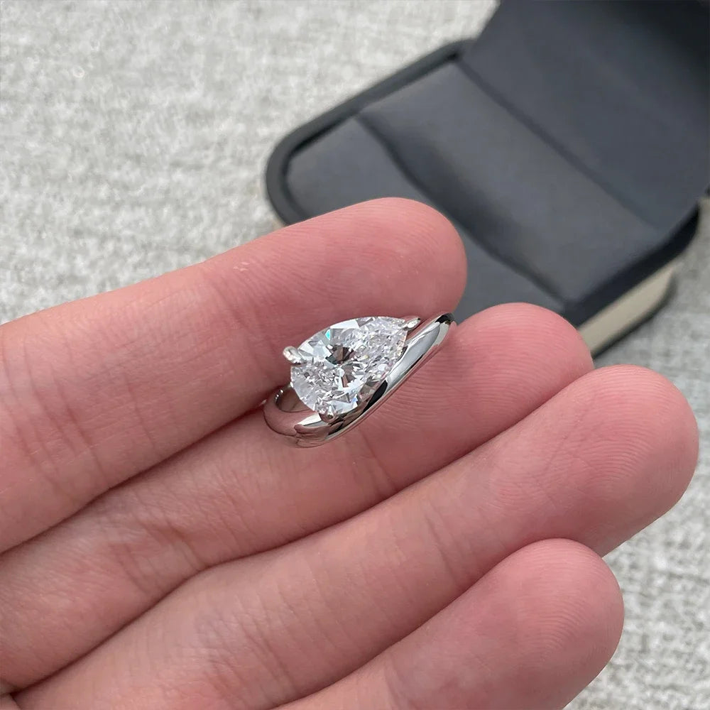 Anel Virel Moissanite Deluxe Gota 3Ct