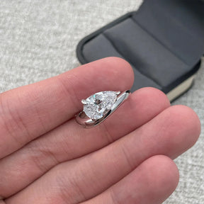 Anel Virel Moissanite Deluxe Gota 3Ct
