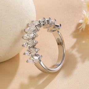 Anel Nivelle Prata 925 Moissanite Deluxe