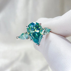Anel Oceane Moissanite Deluxe Gota 5CT