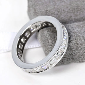 Anel Souveraine Cravejado Moissanite Deluxe Lab Grown
