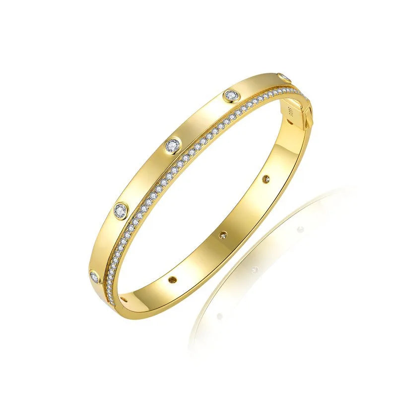Pulseira L’Exquise Banhada a Ouro 18k e Moissanite