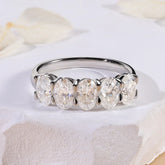 Anel Eternidade Prata 925 Moissanite Deluxe 0.5CT