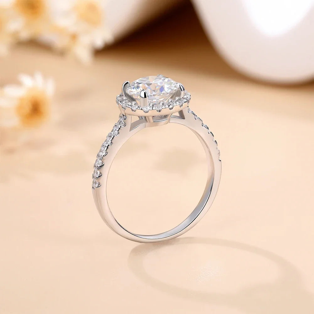 Anel Aurem Prata 925 Moissanite Deluxe