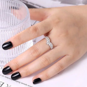 Anel Corroa de Pedras Moissanite