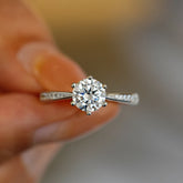 Anel Solitário New Love com Moissanite Central 1Ct