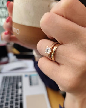 Anel Solitário Diora com Moissanite 1Ct
