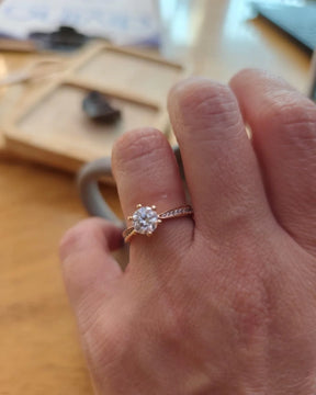 Anel Solitário Diora com Moissanite 1Ct