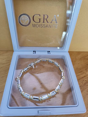 Pulseira Xcellence Banhada a Ouro 18K Cravejada com Moissanite