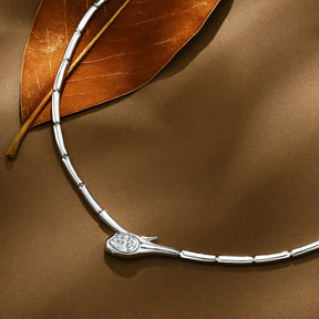 Colar Serpente Banhado a Ouro 18k com Pedra Moissanite - Ollys Design